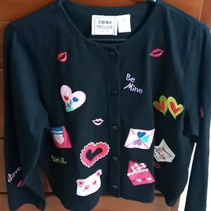 Emma Tricot Valentines cardigan size L.